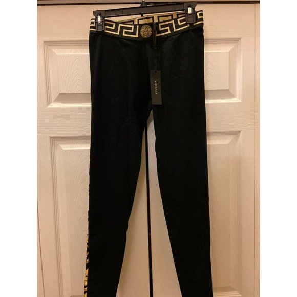 Versace Pants - Versace Leggings Greca Border Black Women’s EU 3/US M